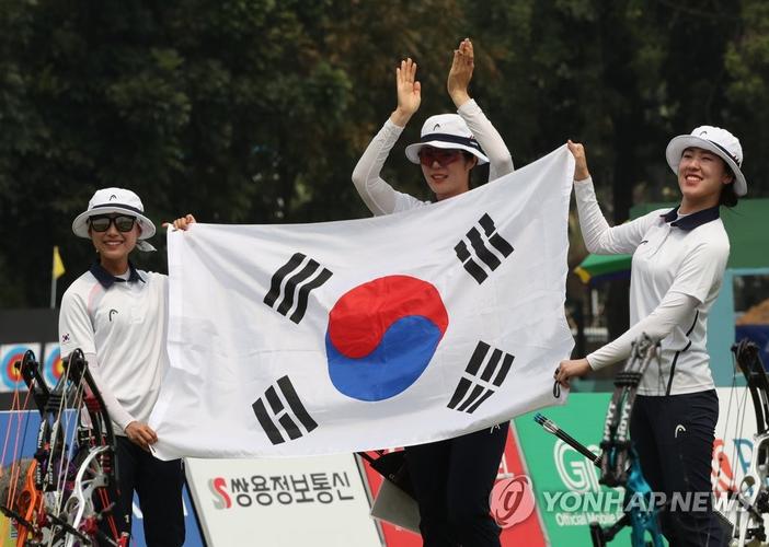亚运会韩国队提前庆祝