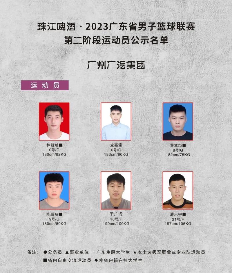广东篮球联赛肇庆名单2020