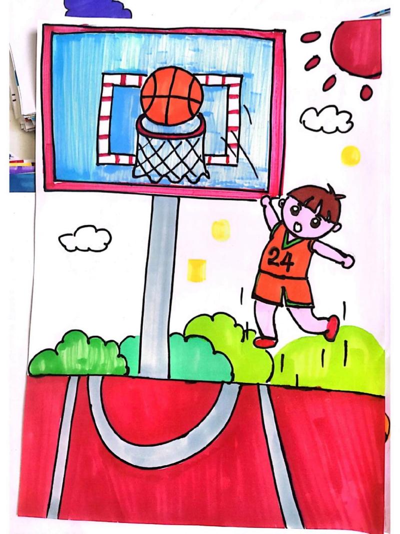 快乐篮球宝应_快乐篮球主题画
